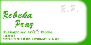 rebeka praz business card